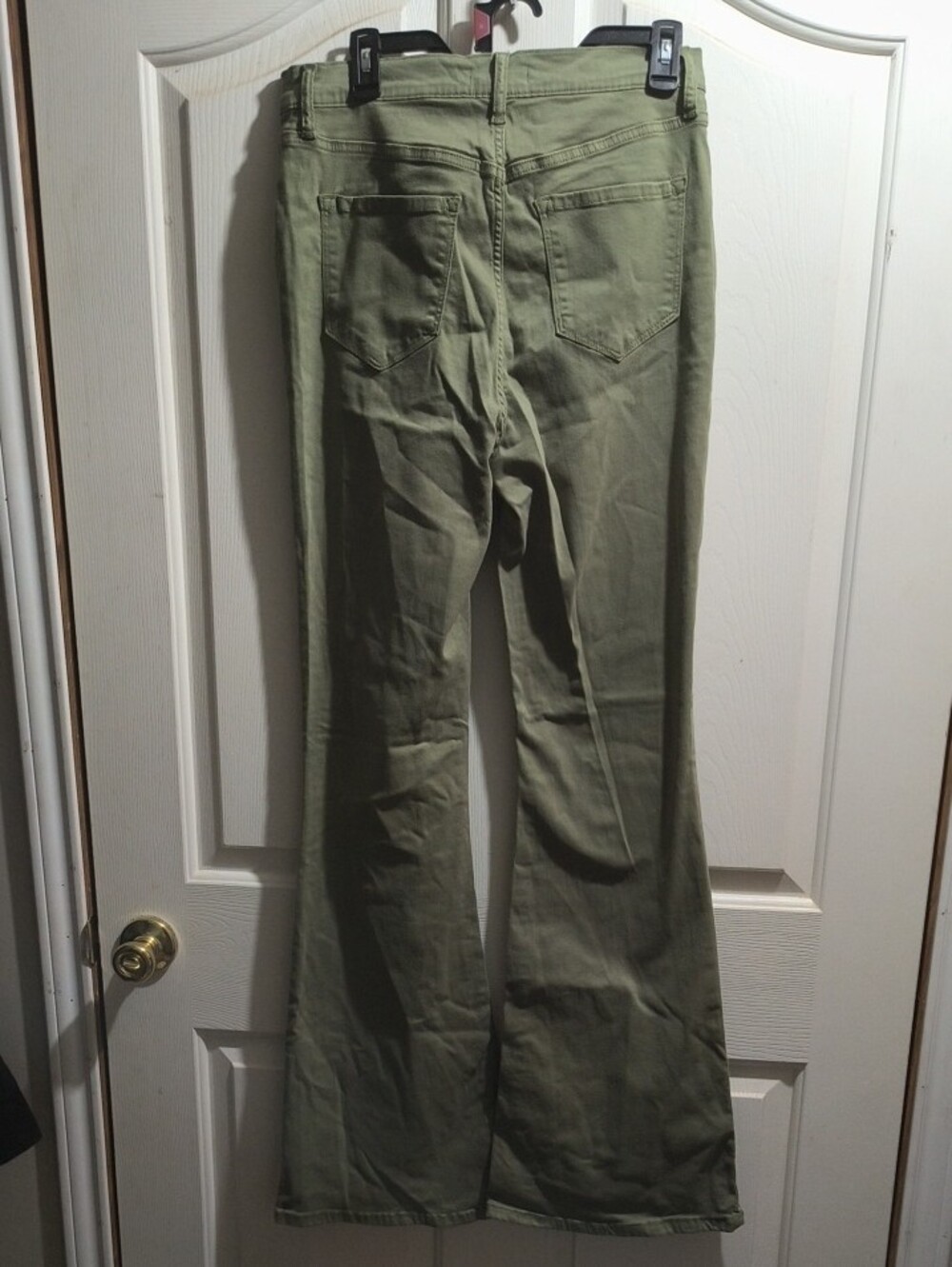 Fashion Nova Olive Flare Chinos - Light Green - Picture 2 of 4